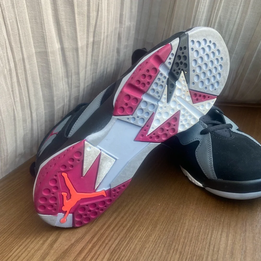 Jordan Black, Gray & Pink Retro Sneakers